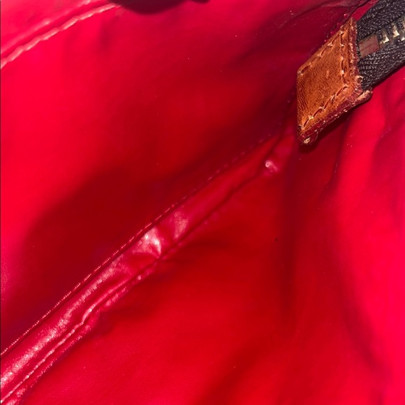 Dooney & Bourke Raspberry and Brown Leather Wristlet - Picture 6 of 8